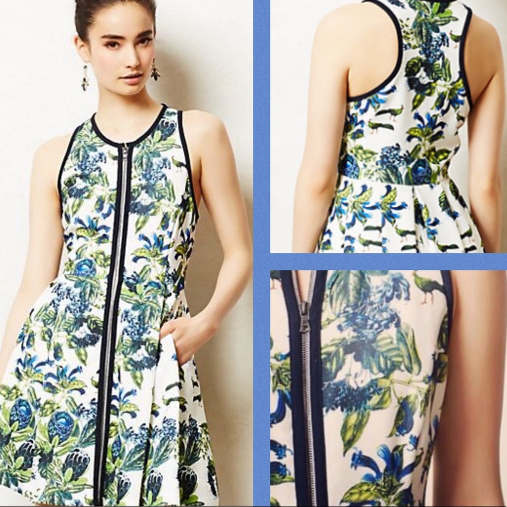 Marolli for Anthropologie Flair Pleated Dress